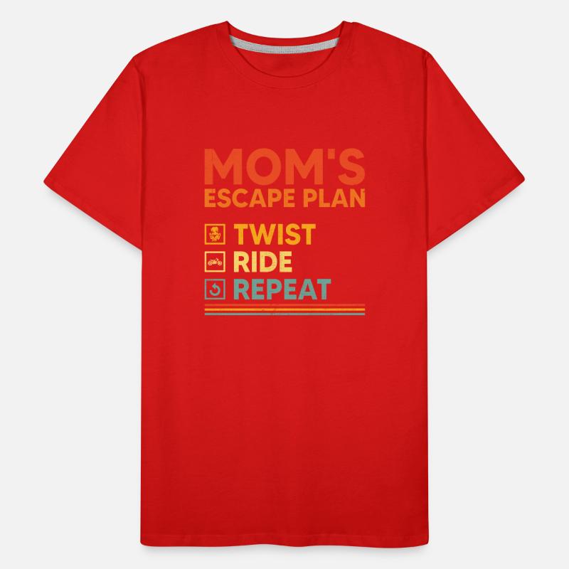 Plan d’évasion de maman Twist Ride Répéter la moto B T-shirt bio Premium Homme