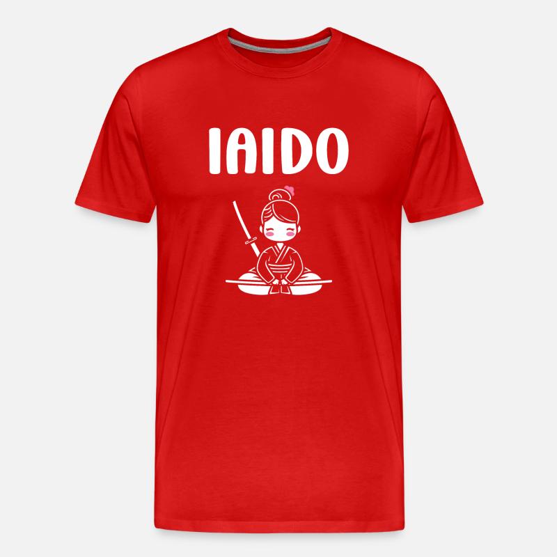 iaido - Männer Premium Bio T-Shirt - Rot