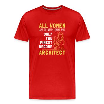 Alle Frauen sind gleich, aber nur die Besten werde - Männer Premium Bio T-Shirt - Rot - Vorne - Damien (186cm)