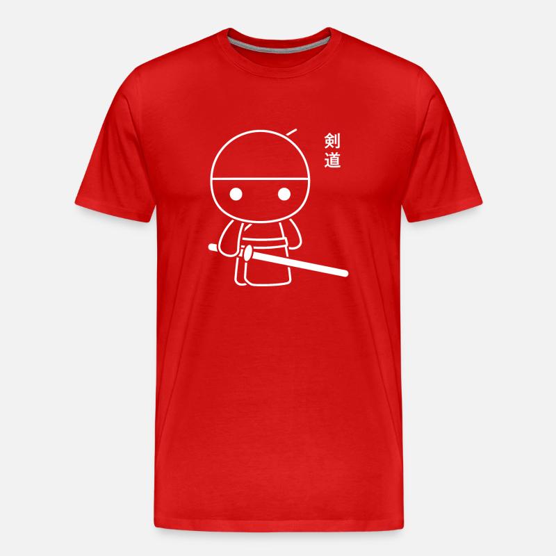KENDO - Männer Premium Bio T-Shirt - Rot