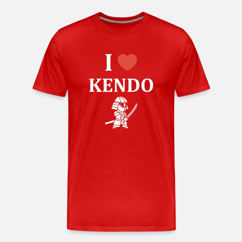 KENDO - Männer Premium Bio T-Shirt - Rot
