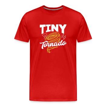 Small Tornado Storm Chaser - Men's Premium Organic T-Shirt - red - Front - Damien (186cm)