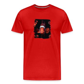 Clownfish Clownfische Clownfisch - Männer Premium Bio T-Shirt - Rot - Vorne - Damien (186cm)
