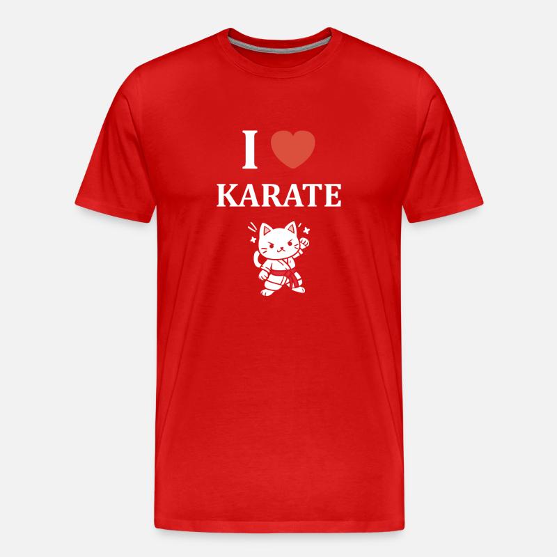 Karate - Männer Premium Bio T-Shirt - Rot