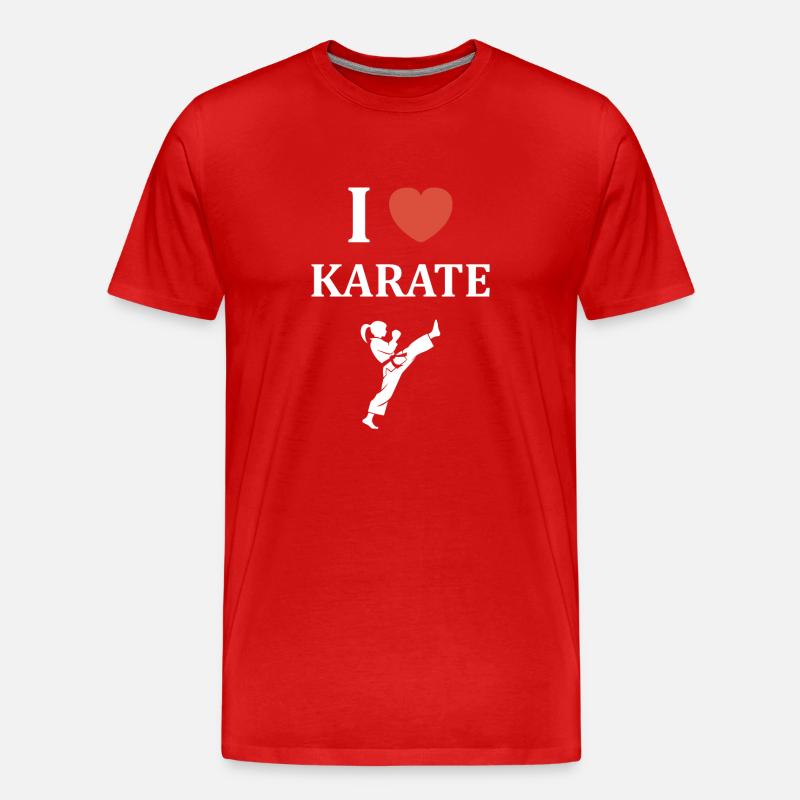 Karate - Männer Premium Bio T-Shirt - Rot