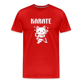 karate - T-shirt bio Premium Homme - rouge - Devant - Damien (186cm)