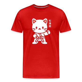 karate - T-shirt bio Premium Homme - rouge - Devant - Damien (186cm)