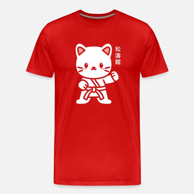 Karate - Männer Premium Bio T-Shirt - Rot
