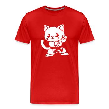 karate - T-shirt bio Premium Homme - rouge - Devant - Damien (186cm)