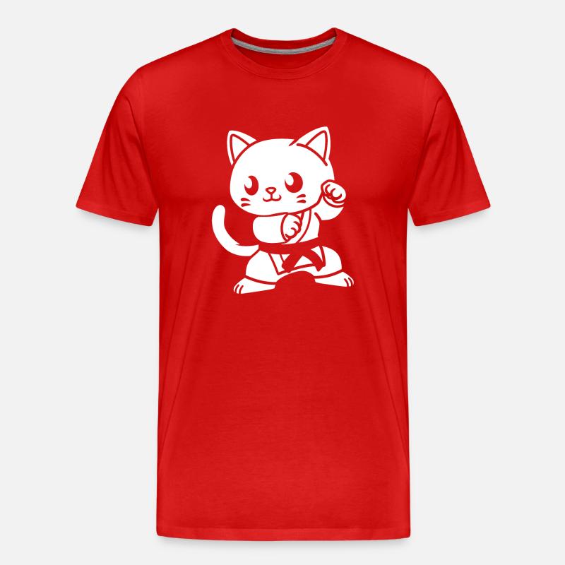 Karate - Männer Premium Bio T-Shirt - Rot