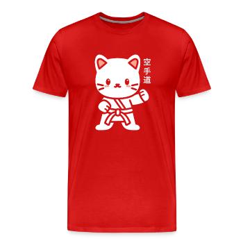 karate - T-shirt bio Premium Homme - rouge - Devant - Damien (186cm)