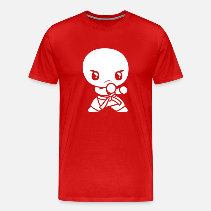 Karate - Männer Premium Bio T-Shirt - Rot