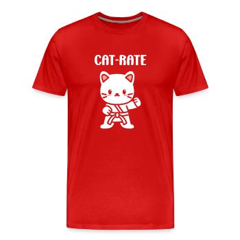 karate - T-shirt bio Premium Homme - rouge - Devant - Damien (186cm)