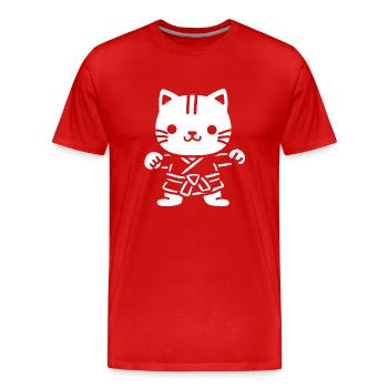 karate - T-shirt bio Premium Homme - rouge - Devant - Damien (186cm)