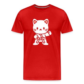 karate - T-shirt bio Premium Homme - rouge - Devant - Damien (186cm)
