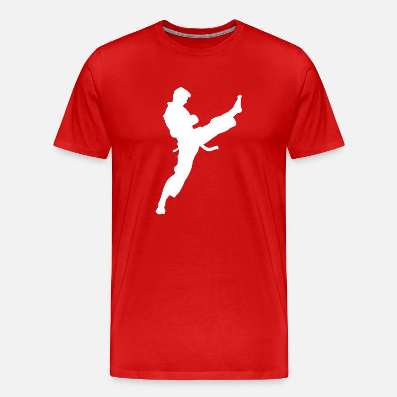 Karate - Männer Premium Bio T-Shirt - Rot