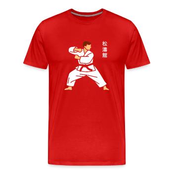 karate - T-shirt bio Premium Homme - rouge - Devant - Damien (186cm)