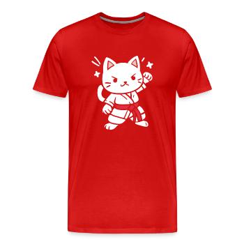 karate - T-shirt bio Premium Homme - rouge - Devant - Damien (186cm)