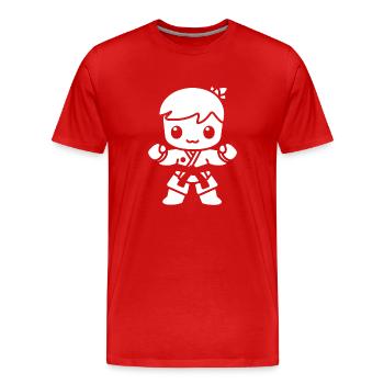 karate - T-shirt bio Premium Homme - rouge - Devant - Damien (186cm)