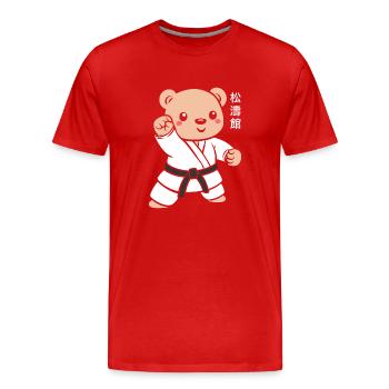 karate - T-shirt bio Premium Homme - rouge - Devant - Damien (186cm)