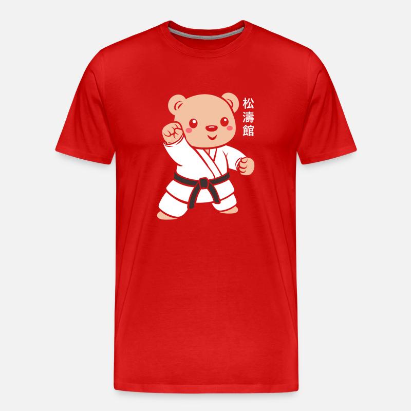 Karate - Männer Premium Bio T-Shirt - Rot