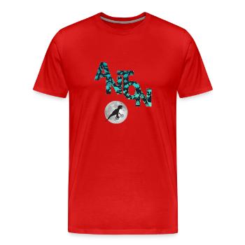 ANTON - Beautiful boy name with dinosaur - Men's Premium Organic T-Shirt - red - Front - Damien (186cm)