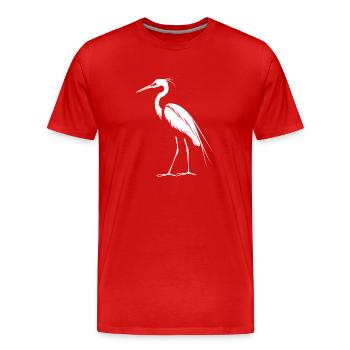 Heron Reiher - Männer Premium Bio T-Shirt - Rot - Vorne - Damien (186cm)