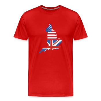 England Englisch - Männer Premium Bio T-Shirt - Rot - Vorne - Damien (186cm)