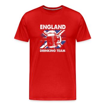 England Englisch - Männer Premium Bio T-Shirt - Rot - Vorne - Damien (186cm)