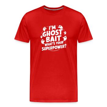 Ghost Bait Halloween Parapsychology Paranormal - Men's Premium Organic T-Shirt - red - Front - Damien (186cm)