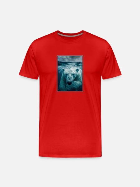 Polar Bear Eisbären Eisbär - Männer Premium Bio T-Shirt - Rot