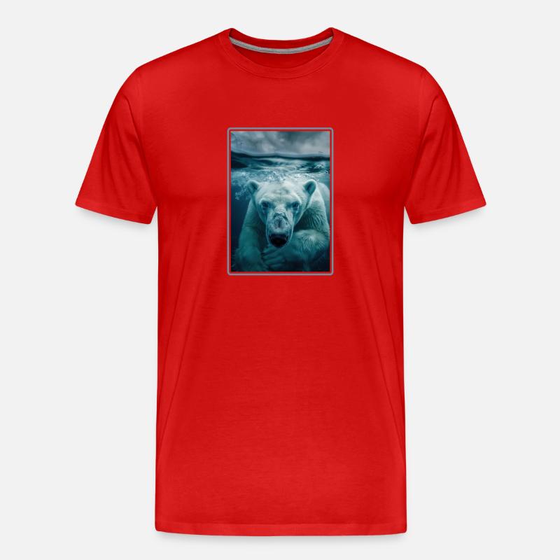 Polar Bear Eisbären Eisbär - Männer Premium Bio T-Shirt - Rot