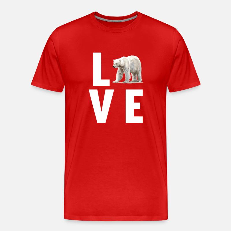 Polar Bear Eisbären Eisbär - Männer Premium Bio T-Shirt - Rot