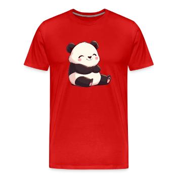Giant Panda Große Pandas Großer Panda - Männer Premium Bio T-Shirt - Rot - Vorne - Damien (186cm)