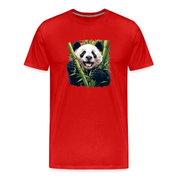 Giant Panda Große Pandas Großer Panda - Männer Premium Bio T-Shirt - Rot - Vorne - Damien (186cm)