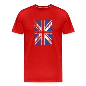 England Englisch - Männer Premium Bio T-Shirt - Rot - Vorne - Damien (186cm)