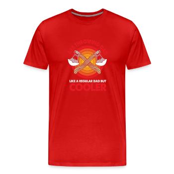 Axt Werfen - Männer Premium Bio T-Shirt - Rot - Vorne - Damien (186cm)