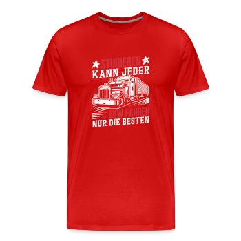 Camionneur - T-shirt bio Premium Homme - rouge - Devant - Damien (186cm)