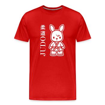 judo - T-shirt bio Premium Homme - rouge - Devant - Damien (186cm)