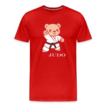 judo - T-shirt bio Premium Homme - rouge - Devant - Damien (186cm)