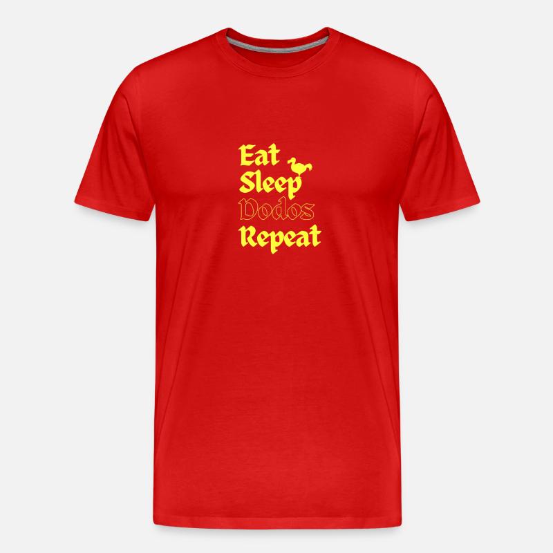 Eat Sleep Dodos Repeat - Männer Premium Bio T-Shirt - Rot