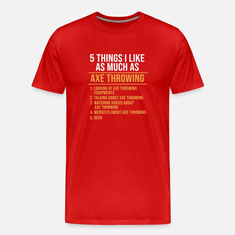 Axt - Männer Premium Bio T-Shirt - Rot