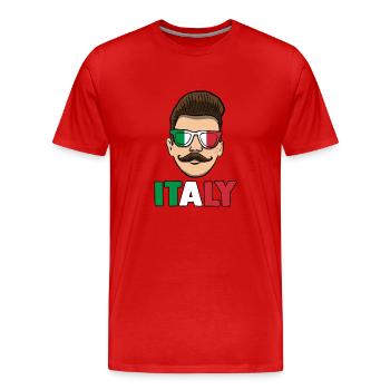 Italie Italien Italien Italie - T-shirt bio Premium Homme - rouge - Devant - Damien (186cm)