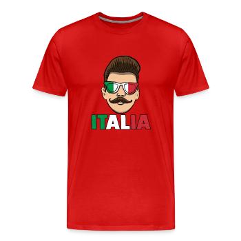 Italie Italien Italien Italie - T-shirt bio Premium Homme - rouge - Devant - Damien (186cm)