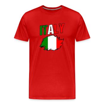 Italie Italien Italien Italie - T-shirt bio Premium Homme - rouge - Devant - Damien (186cm)