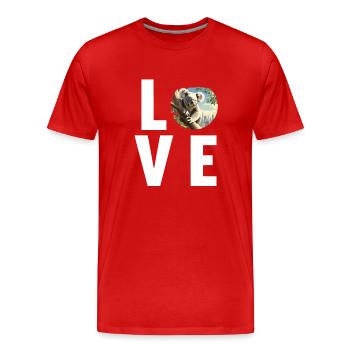 Koalas Koala - T-shirt bio Premium Homme - rouge - Devant - Damien (186cm)