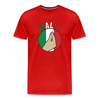 Italie Italien Italien Italie - T-shirt bio Premium Homme - rouge - Devant - Damien (186cm)