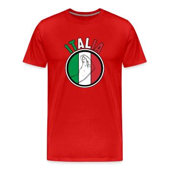 Italie Italien Italien Italie - T-shirt bio Premium Homme - rouge - Devant - Damien (186cm)