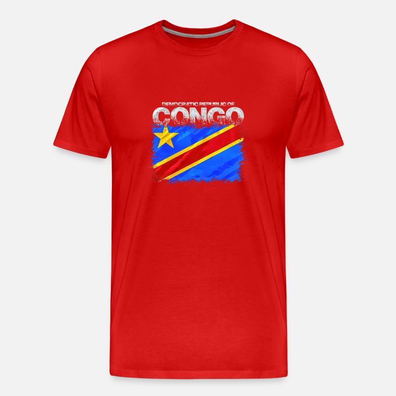 Kongo - Männer Premium Bio T-Shirt - Rot