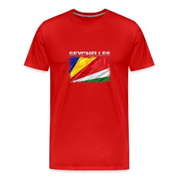 Seychellen - Männer Premium Bio T-Shirt - Rot - Vorne - Damien (186cm)